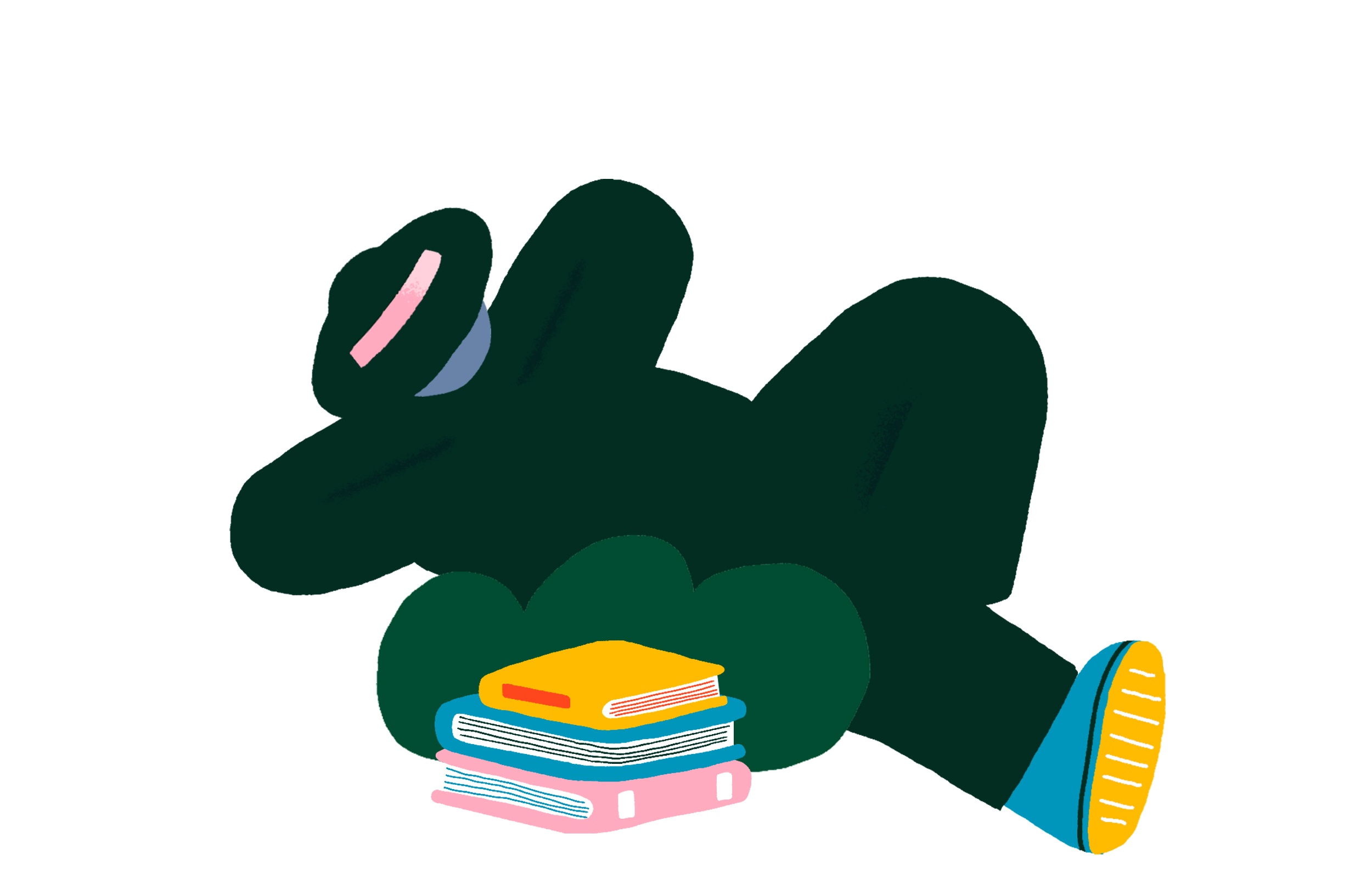 napping with books illustration